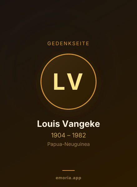Gedenkportrait von Louis Vangeke