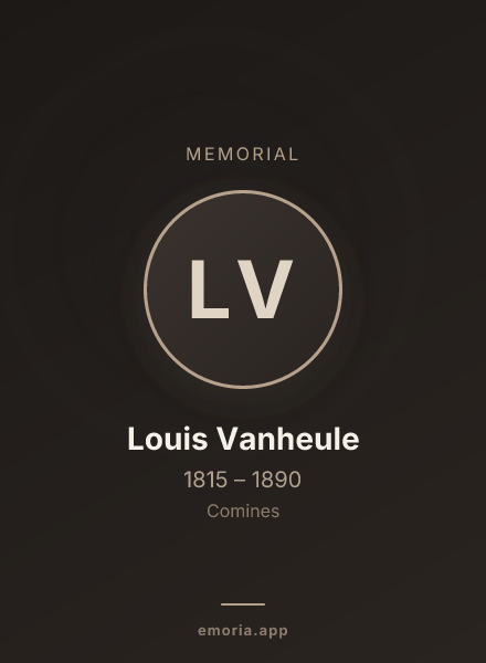 Memorial portrait of Louis Vanheule