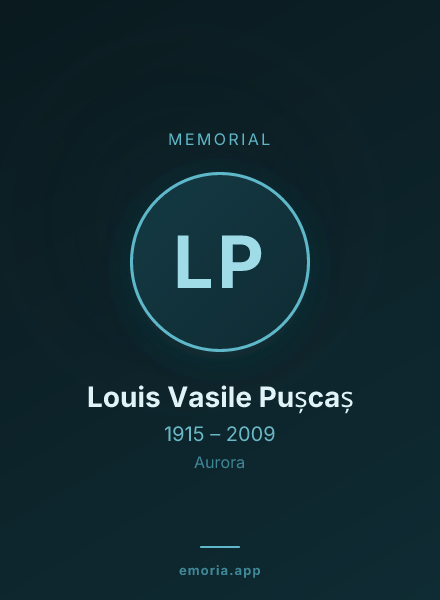Memorial portrait of Louis Vasile Pușcaș