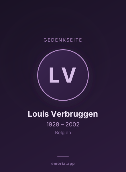 Gedenkportrait von Louis Verbruggen