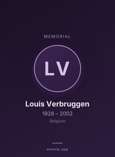 Memorial portrait of Louis Verbruggen