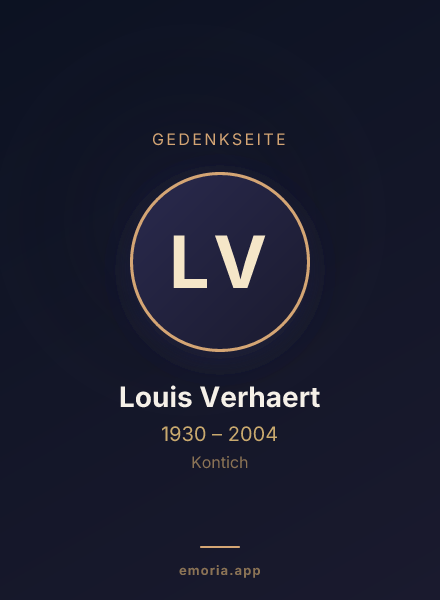 Gedenkportrait von Louis Verhaert