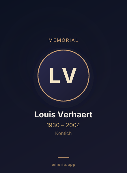 Memorial portrait of Louis Verhaert