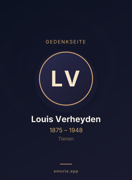 Gedenkportrait von Louis Verheyden