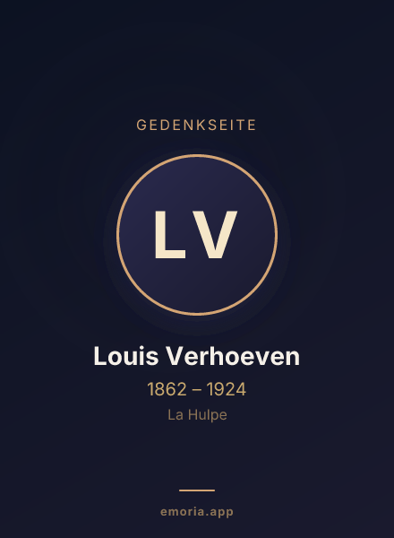 Gedenkportrait von Louis Verhoeven