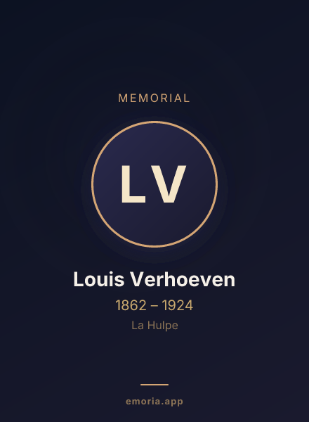 Memorial portrait of Louis Verhoeven