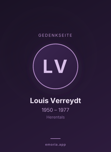 Gedenkportrait von Louis Verreydt