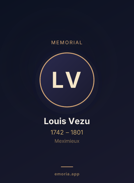 Memorial portrait of Louis Vezu