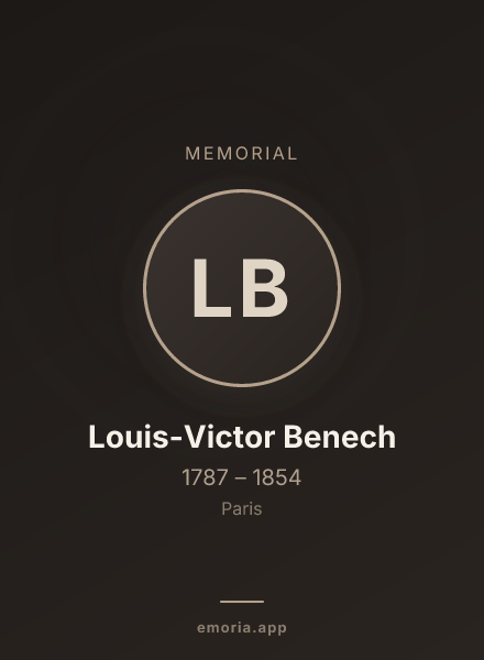 Memorial portrait of Louis-Victor Benech