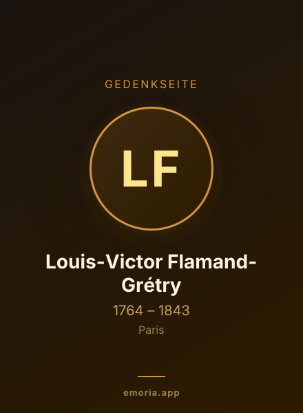 Gedenkportrait von Louis-Victor Flamand-Grétry