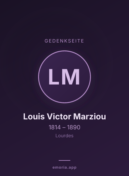 Gedenkportrait von Louis Victor Marziou