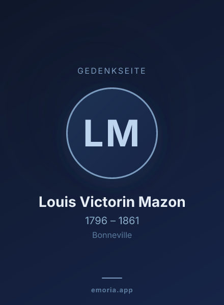 Gedenkportrait von Louis Victorin Mazon