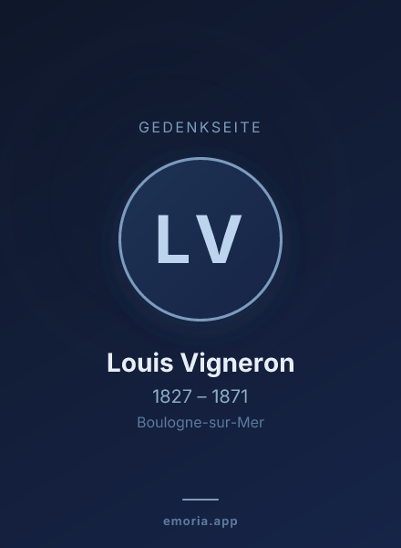 Gedenkportrait von Louis Vigneron
