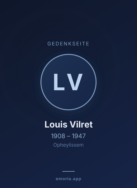 Gedenkportrait von Louis Vilret