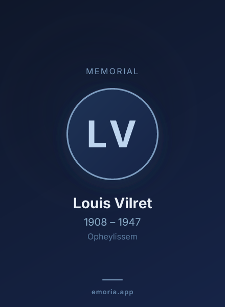 Memorial portrait of Louis Vilret