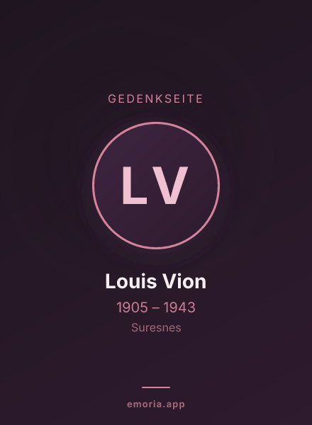 Gedenkportrait von Louis Vion