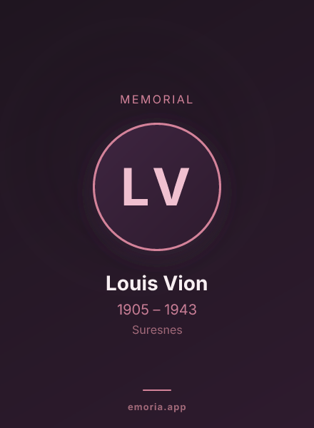 Memorial portrait of Louis Vion