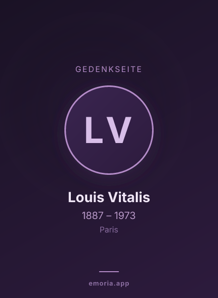 Gedenkportrait von Louis Vitalis