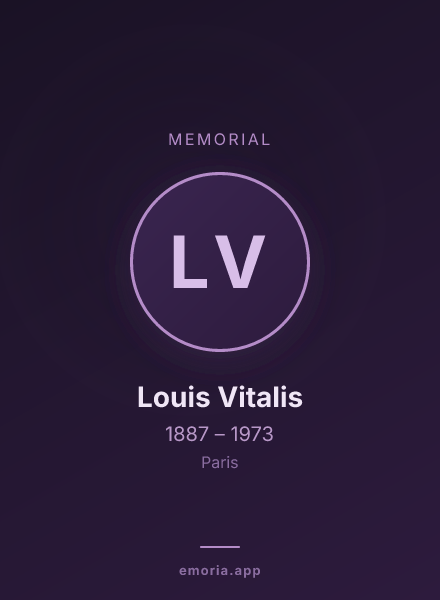 Memorial portrait of Louis Vitalis