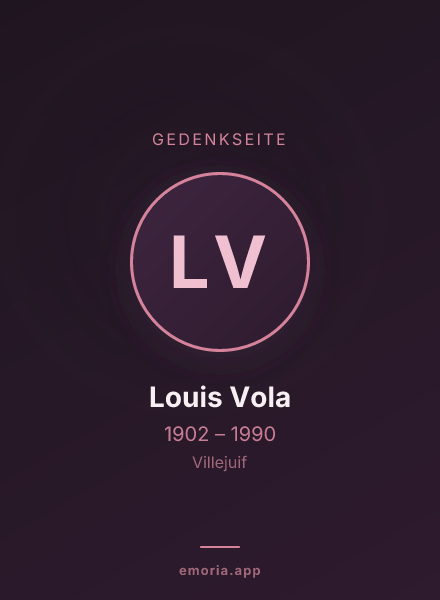Gedenkportrait von Louis Vola