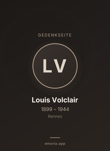 Gedenkportrait von Louis Volclair