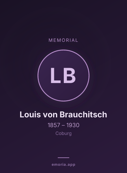 Memorial portrait of Louis von Brauchitsch
