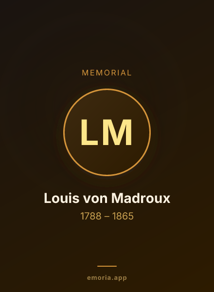 Memorial portrait of Louis von Madroux