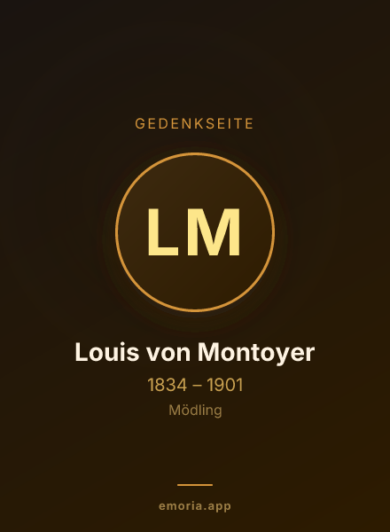 Gedenkportrait von Louis von Montoyer