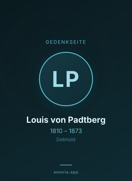 Gedenkportrait von Louis von Padtberg