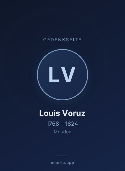 Gedenkportrait von Louis Voruz