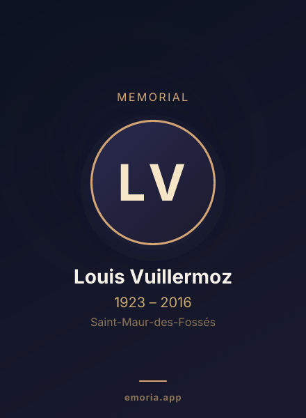 Memorial portrait of Louis Vuillermoz