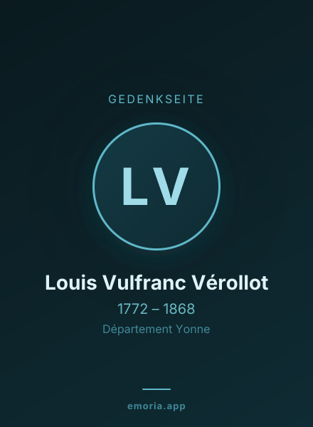 Gedenkportrait von Louis Vulfranc Vérollot