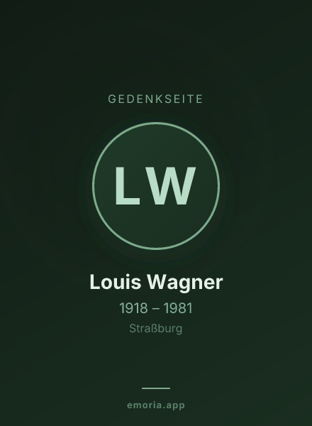 Gedenkportrait von Louis Wagner