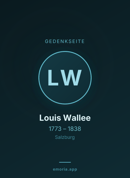 Gedenkportrait von Louis Wallee