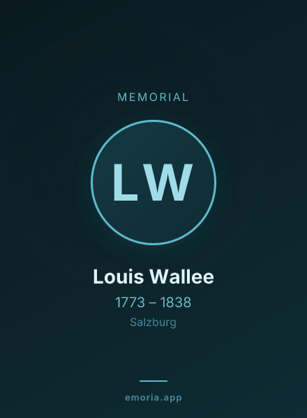 Memorial portrait of Louis Wallee