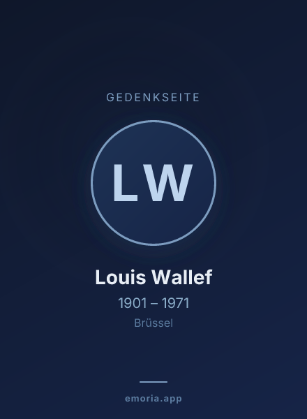 Gedenkportrait von Louis Wallef