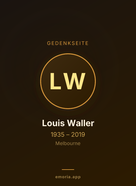Gedenkportrait von Louis Waller