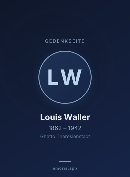 Gedenkportrait von Louis Waller
