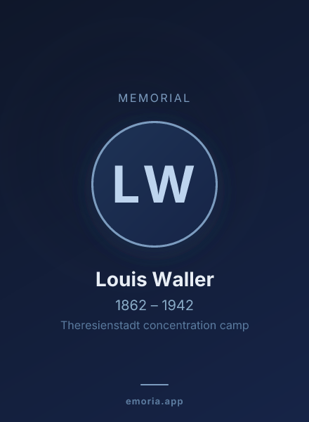 Memorial portrait of Louis Waller