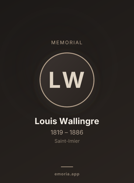 Memorial portrait of Louis Wallingre