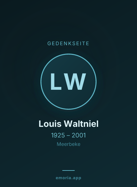 Gedenkportrait von Louis Waltniel