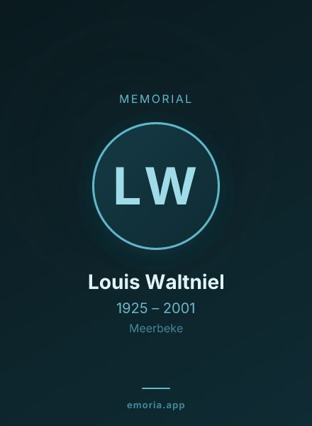 Memorial portrait of Louis Waltniel
