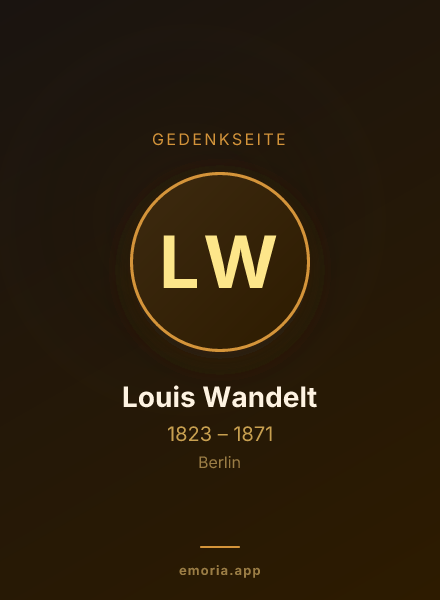 Gedenkportrait von Louis Wandelt