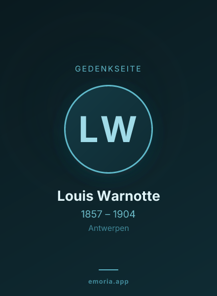 Gedenkportrait von Louis Warnotte