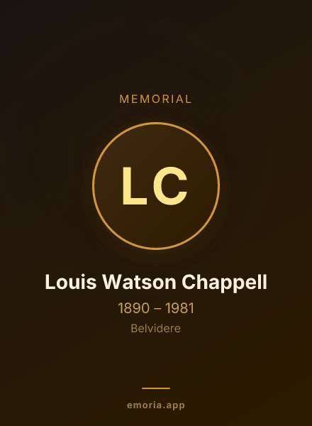 Memorial portrait of Louis Watson Chappell