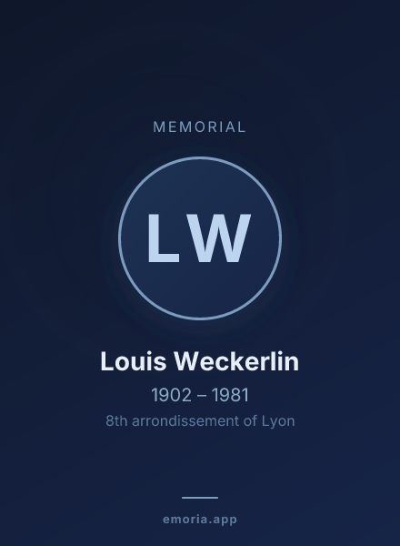 Memorial portrait of Louis Weckerlin