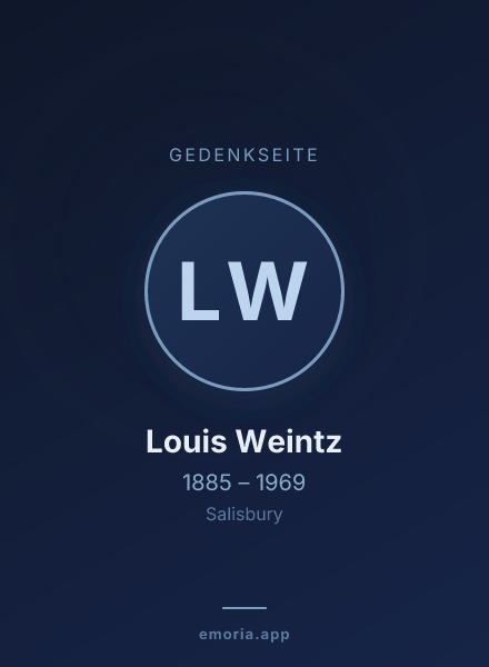 Gedenkportrait von Louis Weintz