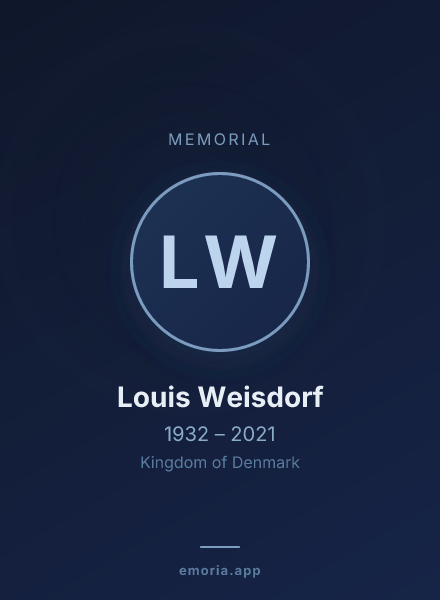 Memorial portrait of Louis Weisdorf