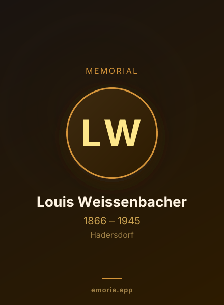 Memorial portrait of Louis Weissenbacher