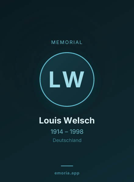 Memorial portrait of Louis Welsch